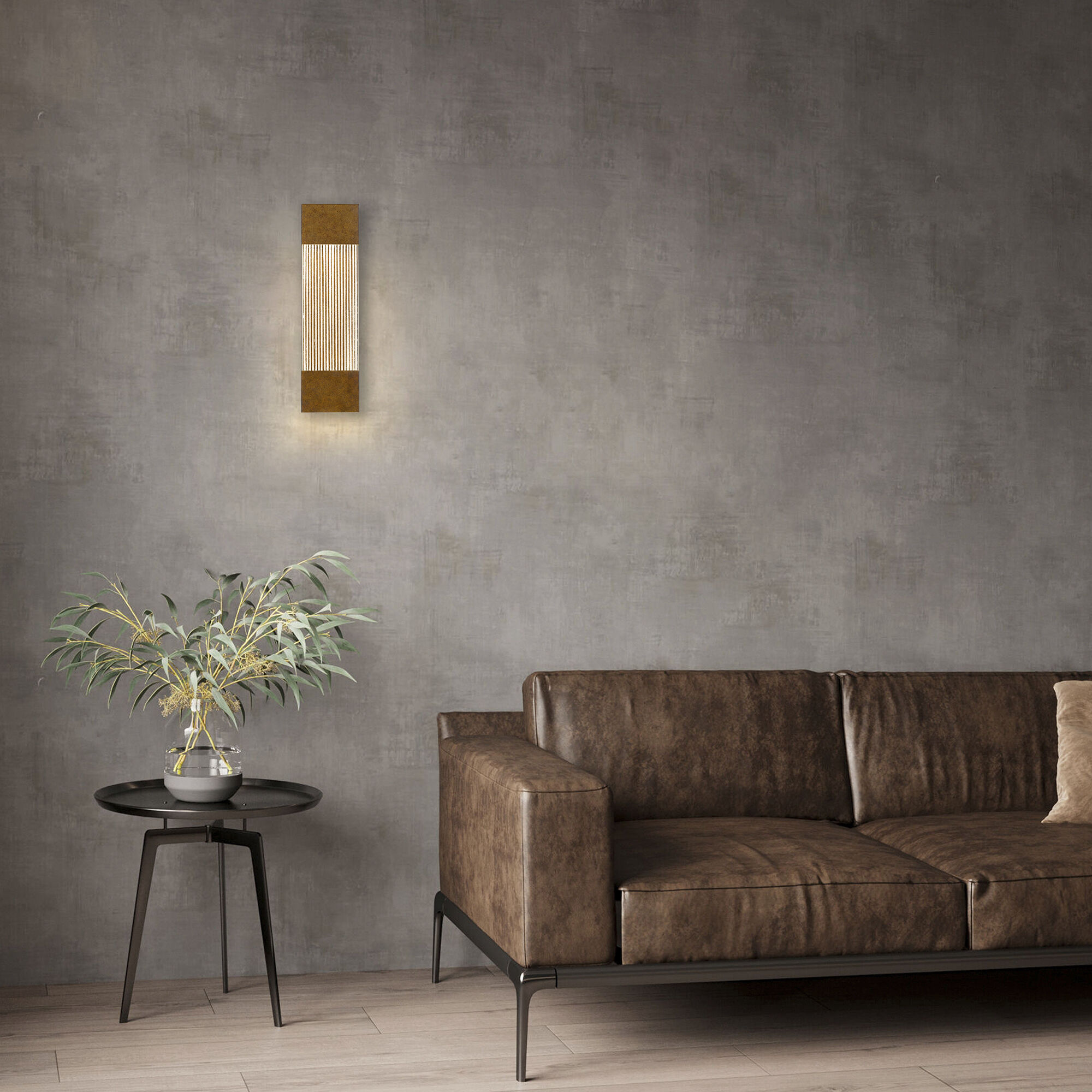 Mystic LED 20 inch Painted Patina Brass Outdoor Wall Sconce